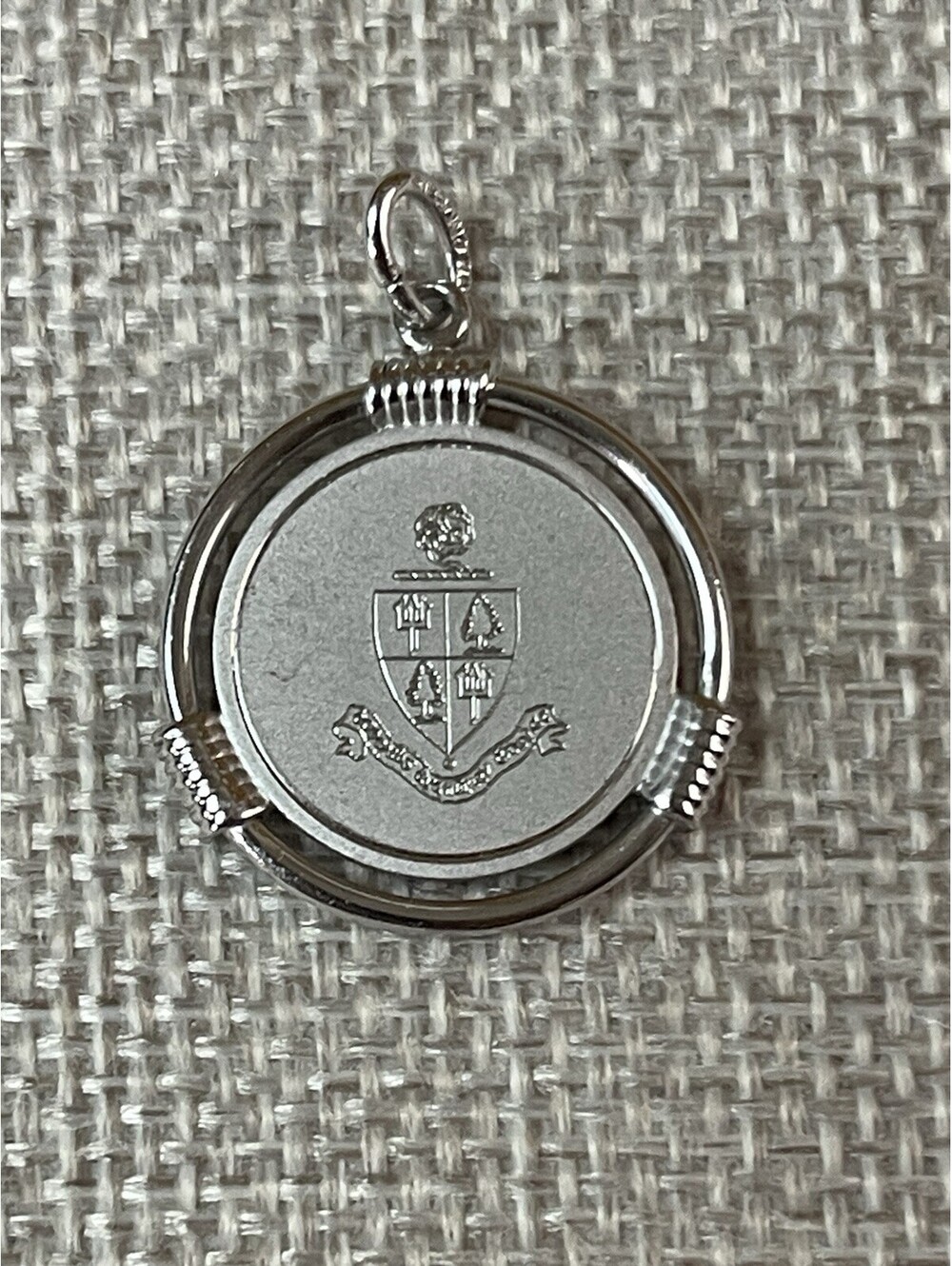 Vintage Tri Delta Sorority Crest Pendant Sterling Silver
